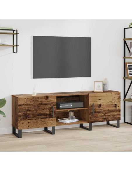Mobile TV con lo scaffale con archiviazione con porta 150 x 30 x 50 cm Legno multistrato