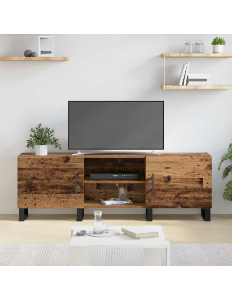 Mobile TV con lo scaffale con archiviazione con porta 150 x 30 x 50 cm Legno multistrato
