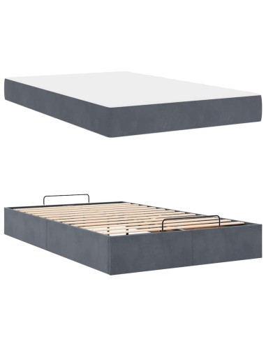 Struttura letto con materasso 2 pcs Grigio Sfumato Velluto