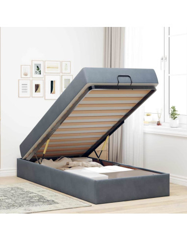 Struttura letto con materasso 2 pcs Grigio Sfumato Velluto