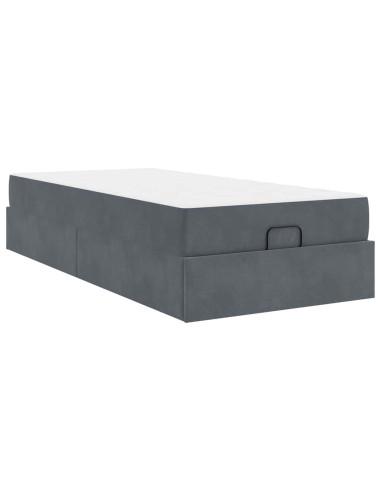 Struttura letto con materasso 2 pcs Grigio Sfumato Velluto