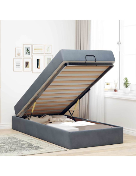 Struttura letto con materasso 2 pcs Grigio Sfumato Velluto