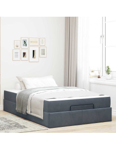 Struttura letto con materasso 2 pcs Grigio Sfumato Velluto 2