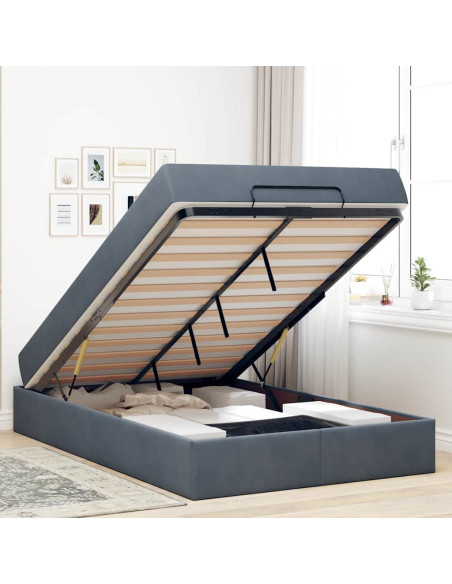 Struttura letto con materasso 2 pcs Grigio Sfumato Velluto