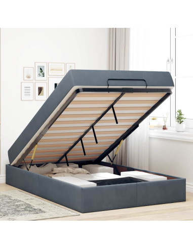 Struttura letto con materasso 2 pcs Grigio Sfumato Velluto