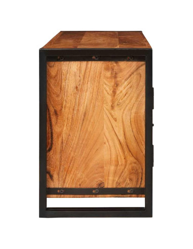 Mobile TV Marrone 120 x 33 x 50 cm legno massello di acacia