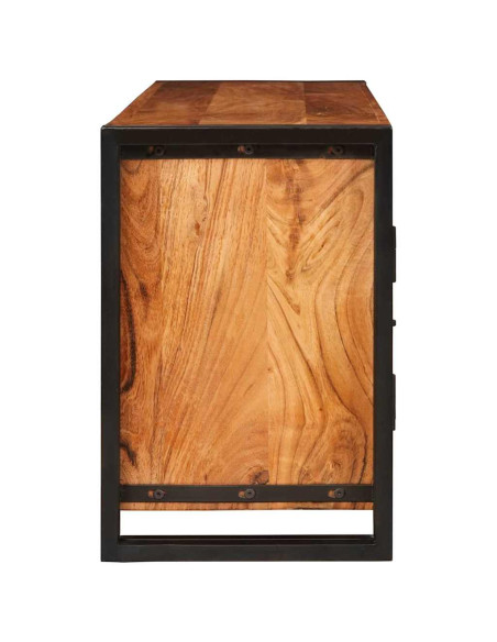 Mobile TV Marrone 120 x 30 x 50 cm legno massello di acacia