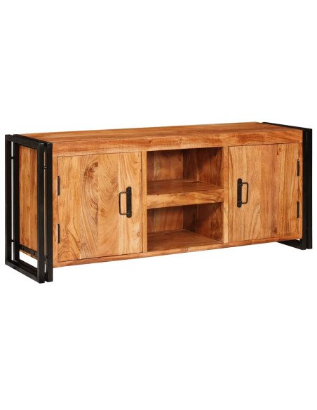 Mobile TV Marrone 120 x 33 x 50 cm legno massello di acacia