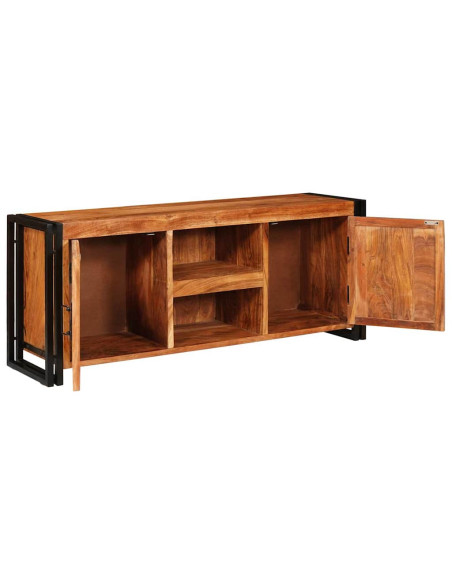 Mobile TV Marrone 120 x 33 x 50 cm legno massello di acacia