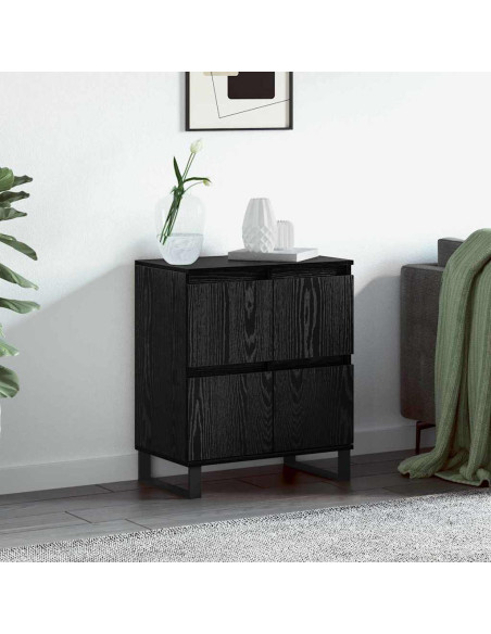Credenza Rovere Nero 60 x 35 x 70 cm