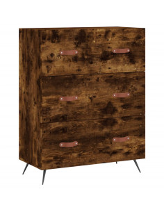 Credenza Rovere Fumo  69,5x34x180 cm in Legno Multistrato 2