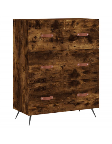 Credenza Rovere Fumo  69,5x34x180 cm in Legno Multistrato