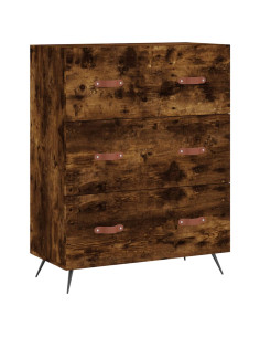 Credenza Rovere Fumo  69,5x34x180 cm in Legno Multistrato 2