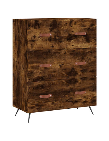 Credenza Rovere Fumo  69,5x34x180 cm in Legno Multistrato
