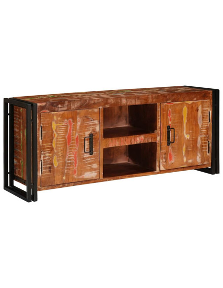 Mobile TV con lo scaffale Multicolore legno massello di riciclo