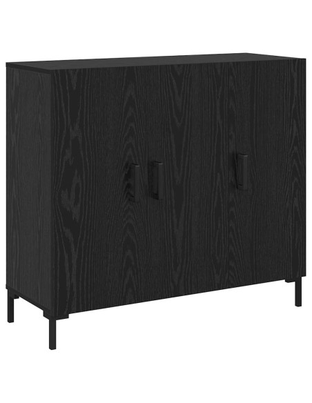Credenza Rovere Nero 90 x 34 x 80 cm Legno multistrato
