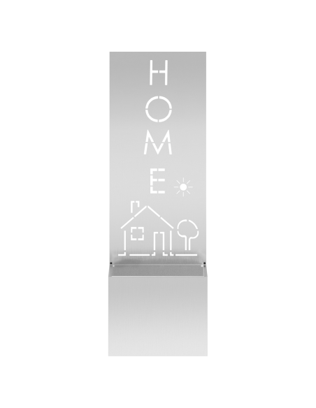 Vaso da Giardino con Pannello Decorativo Argento 50 x 140 cm