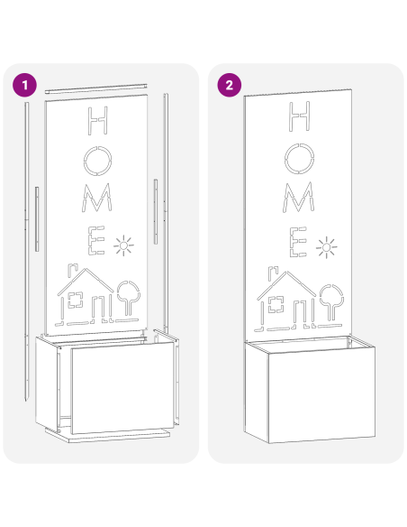 Schermo per privacy in giardino Traforo Argento 50 x 140 cm