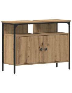 Set di mobili per il bagno con porta 4 pcs rovere artigianale