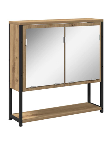 Set di mobili per il bagno con porta 4 pcs rovere artigianale