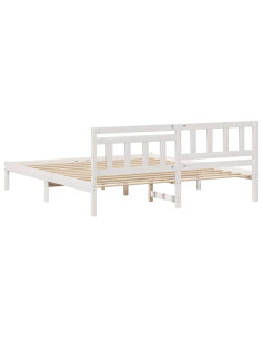 Struttura del letto Bianco 200 x 200 cm Pino massello