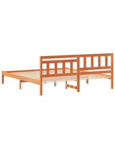 Struttura del letto Marrone cerato 200 x 200 cm Pino massello