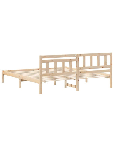Struttura del letto Marrone 180 x 200 cm Pino massello