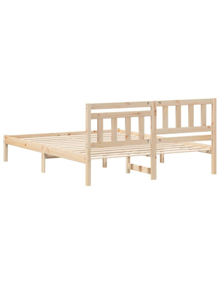 Struttura del letto Marrone 140 x 200 cm Legno di pino massello