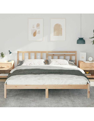 Struttura del letto Marrone 180 x 200 cm Pino massello