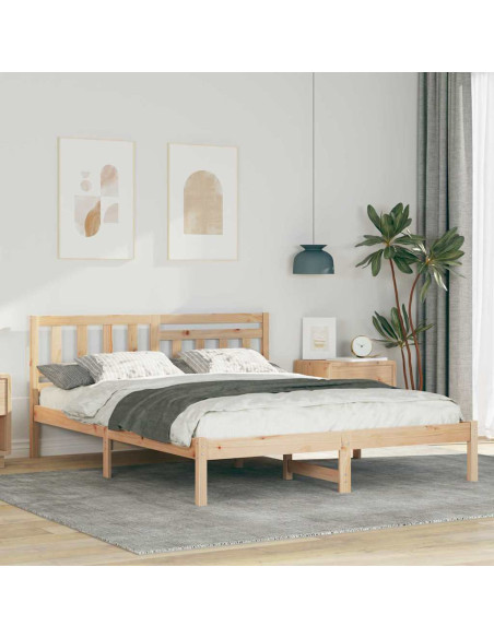 Struttura del letto Marrone 160 x 200 cm Pino massello