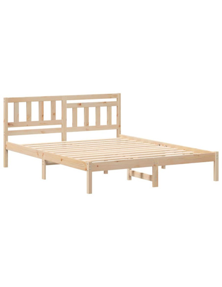 Struttura del letto Marrone 150 x 200 cm Legno di pino massello