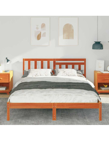 Struttura del letto Marrone cerato 150 x 200 cm Pino massello