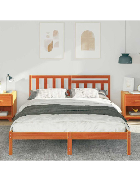 Struttura del letto Marrone cerato 150 x 200 cm Pino massello