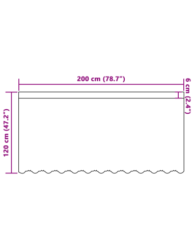 Tenda in Pizzo con tende Bianco 120 x 200 cm Poliestere