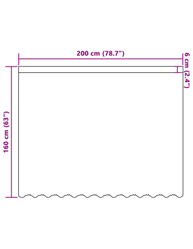 Tenda in Pizzo con tende Bianco 160 x 200 cm Poliestere