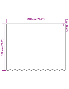 Tenda in Pizzo con tende Bianco 180 x 200 cm Poliestere