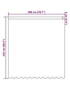 Tenda in Pizzo con tende Bianco 245 x 200 cm Poliestere