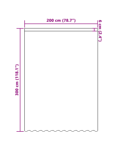 Tenda in Pizzo con tende Bianco 300 x 200 cm Poliestere