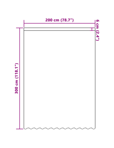 Tenda in Pizzo con tende Bianco 300 x 200 cm Poliestere