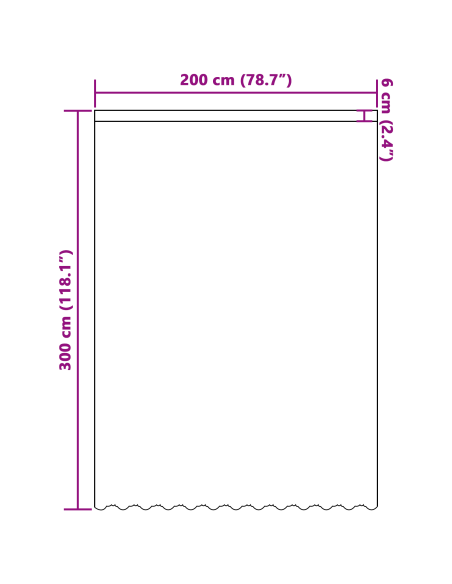Tenda in Pizzo con tende Bianco 300 x 200 cm Poliestere