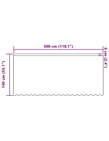 Tenda in Pizzo con tende Bianco 140 x 300 cm Poliestere