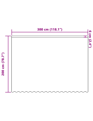 Tenda in Pizzo con tende Bianco 200 x 300 cm Poliestere