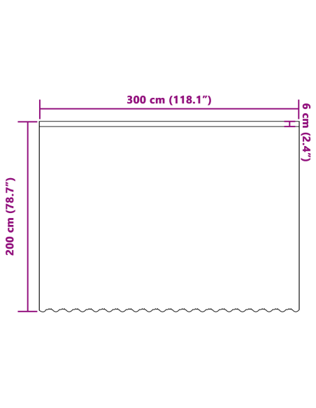 Tenda in Pizzo con tende Bianco 200 x 300 cm Poliestere