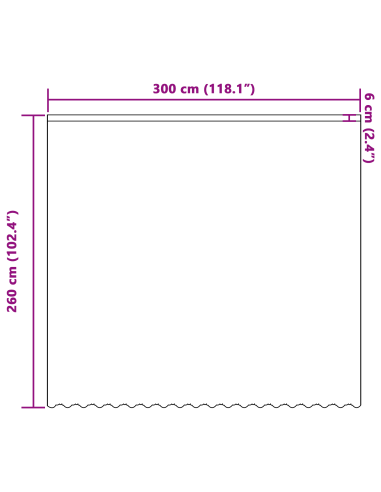 Tenda in Pizzo con tende Bianco 260 x 300 cm Poliestere