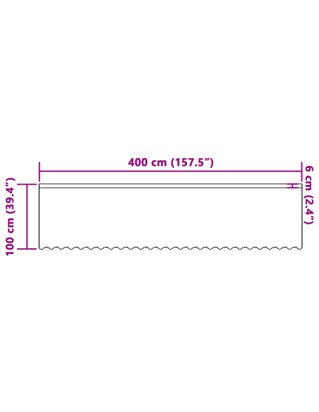 Tenda in Pizzo con tende Floreale Bianco 400 x 100 cm Poliestere