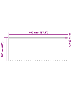 Tenda in Pizzo con tende Bianco 160 x 400 cm Poliestere