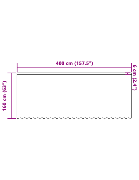 Tenda in Pizzo con tende Bianco 160 x 400 cm Poliestere