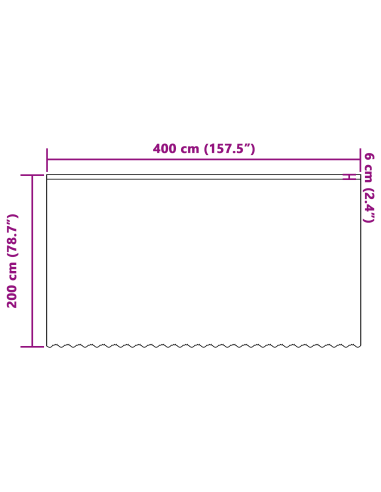 Tenda in Pizzo con tende Bianco 200 x 400 cm Poliestere