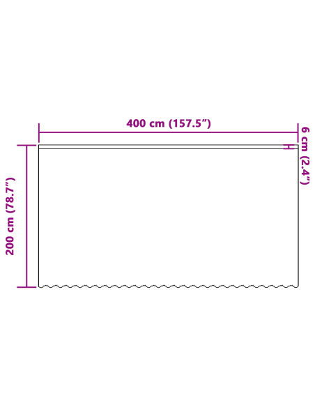 Tenda in Pizzo con tende Bianco 200 x 400 cm Poliestere