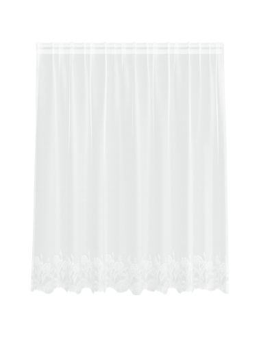 Tenda in Pizzo con tende Bianco 180 x 200 cm Poliestere